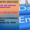 I will do very accurate extra fast typing, copy past & excel data entry job 4 u