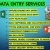 I will do data entry, web research, copy pasting jobs, data mining