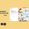 I will design custom website hero section, web banner and web header