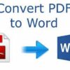 i will convert PDF to word,word to PDF file.