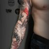 I will create a tattoo design of tattoo sleeve