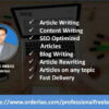 Article writing blogs content writing and rewriting