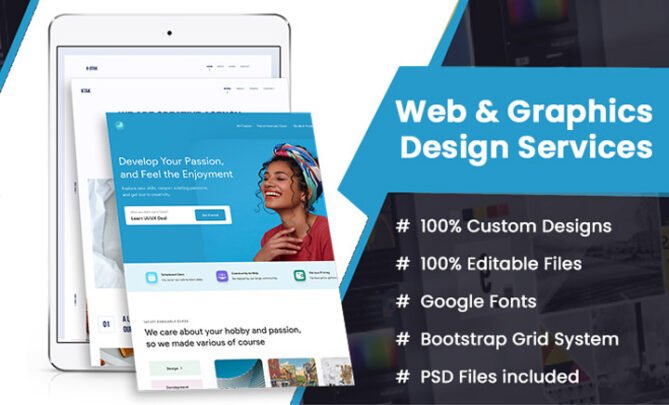 I will design modern web design and graphic design